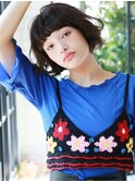 +animo大沢+ダークアッシュ×ぱっつん前髪♪ふわふわボブパーマQ