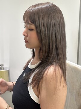 エム(M) 【ブリーチなし】ベージュカラー/レイヤーカット/20代/30代/40代