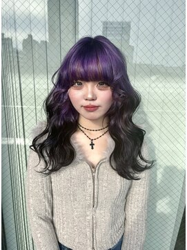 ザ オーダー(THE ORDER) 紫と黒ルーツカラー/グラデーション/ラベンダー/ツートンカラー