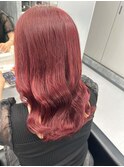 イメチェン/レッドブラウン/フルバング/似合わせカット/本厚木駅