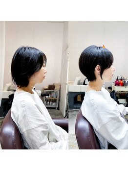 ヘアメイク バースデイ(Hair make Birth Day)の写真/細部までこだわり全体のバランスを考えたショートカット技術!小顔見せカットでスッキリ&高身長に見える♪