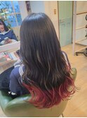 グラデーションカラー×ピンクレッド