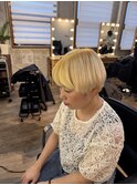 艶ハイトーンショート × 極ツヤトリートメント