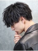 縦落ちソフトツイストスパイラルパーママッシュショート