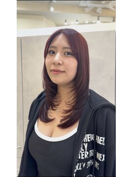 ラ ポルト ドゥ サワ(La Porte de SAWA) 簡単◎1カールミディアムレイヤはー×時短ヘア