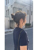 フランチェスカ(Francesca)&nbsp;ロングパーマ　おだんごヘア