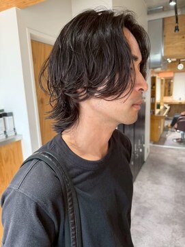 クオル キャスト 熊本(QOL×cast) 大人ミディアムニュアンスパーマ