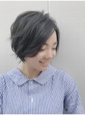 黒髪ふんわりショート【Ruufus恵比寿渋谷】