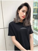 グレージュハーフバレイヤージュ