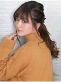 カジュアルポニーテール