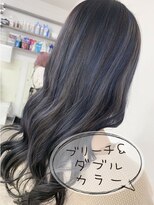 エニーハウ 川口駅東口(Hair & Make anyhow)&nbsp;ダブルカラー/オンカラー×ブルーハイライト