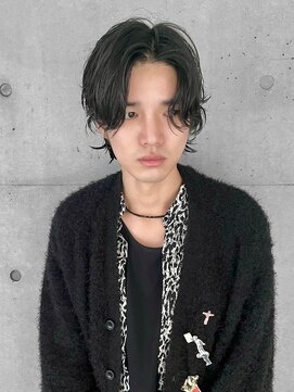 レコ 渋谷(LECO) center part × nuance perm