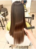 斜めバング/グレージュカラー/シルキーベージュ/縮毛矯正