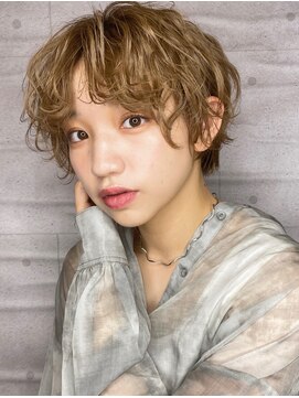 ネオリーブ コパン 鶴見店(Neolive copain) コンパクトショートを波巻きウェーブでアレンジ