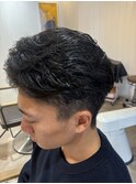 名古屋天白区梅ヶ丘メンズアップバングツーブロック