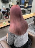 6856ベビーピンクハイライトグラデーション艶髪ハイトーンカラー
