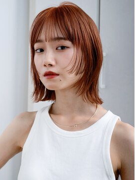 エインアンリー 表参道(AIN.ANLY.) ◯フェイスレイヤーカットぱっつん前髪ミニボブウェットヘア美髪