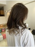 グラデーション裾カラーミルクティーベージュ