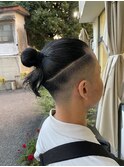 マンバンフェードカットバーバーヘアおしゃれボウズ