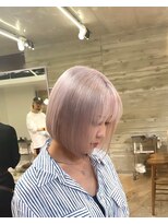 ヲタク(wotaku.)&nbsp;ホワイトカラーブロンドハイトーンダブルカラーケアブリーチボブ