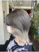 【W_SALON 河原町】アッシュグレー×ホワイト