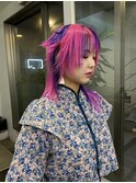 シャギーウルフネオンカラーデザイン