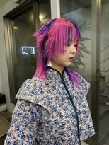 レコ 渋谷(LECO) シャギーウルフネオンカラーデザイン