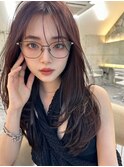 韓国ヘアグレージュカラーブリーチ無し髪質改善透明感カラー