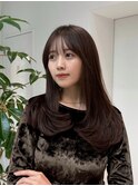 ワンカールで可愛いレイヤーカット/こっくりショコラブラウン