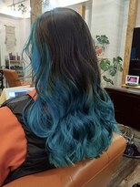 リリー シブヤ(Lilly shibuya)&nbsp;【Lilly渋谷】#アンブレラカラー#ターコイズブルー#学割U24#韓国