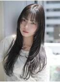 レイヤーカット／ナチュラル／モテ髪/銀座/ロングレイヤー