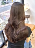 レイヤーカット 艶感ブラウンカラー 韓国 髪質改善 仙台