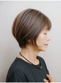 50代似合う髪型女性/前髪ありショート/ショートヘアが得意