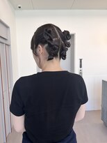 ローレンアオ(LOREN AO)&nbsp;くびれヘア/アプリコットオレンジ/夏のヘアアレンジ/矢場町