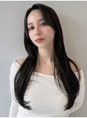 ロングレイヤー/内巻き/顔周りカット