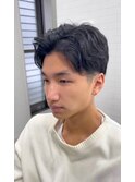 センターパートスタイル　バーバー　散髪　向日町　東向日