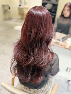 ジェム リット(GEM lit) 《Rena》ボルドーカラー/レイヤーカット/暖色カラー