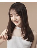 ツヤ感ナチュラル内巻きセミロング