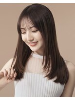 ヘアーエボリューション ツヤ感ナチュラル内巻きセミロング