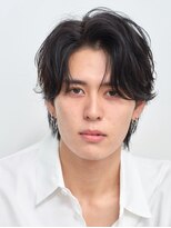 ガーデンタチカワネクスト(garden tachikawa next) 大人男子ナチュラルセンターパートウルフ似合わせ毛流れパーマ