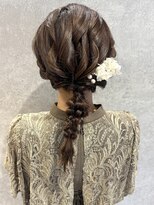 ラミエバイメルト 下北沢(lamie by melt)&nbsp;花田/結婚式ヘアセットお呼ばれヘアアレンジ編みおろし下北沢