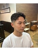 ツーブロックショートカルマヘアスリックバックジェットフェード