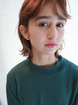 ヌース(NOUS) 【NOUS】オレンジベージュ×ボブ/ニュアンスパーマ《天神》