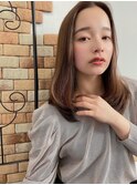 大人かわいいうるつやストレートミディアム