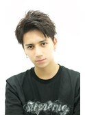 束感ショートアップバングかき上げソフトツイストパーマフェード
