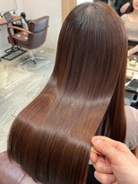 アディクト 東陽町西口(addict)&nbsp;サラ艶になる縮毛矯正＿ライトブラウン＿ロング［東陽町］