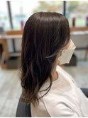 ミルクティーベージュカラーくびれヘアグレージュカラー韓国