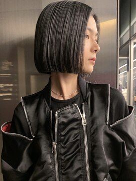 トニーアンドガイ 青山店(TONI & GUY) ぷつっと切りっぱなし大人ボブ 前髪なし 似合わせカット