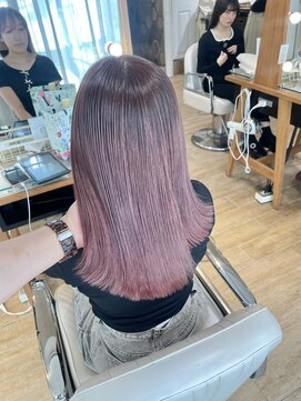 ネオリーブ チロル 横浜西口店(Neolive CiroL.) ピンクラベンダー グラデーション 伸ばしかけヘアに
