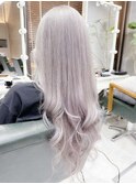 透け感可愛いホワイトアッシュ　 ホワイトカラー　Wカラー